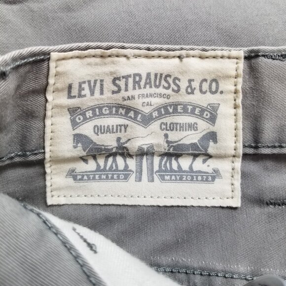 Levis Gray Original Riveted Mens Jeans Size 40 X 30, HIDDEN EXTRA POCKET - Picture 5 of 9